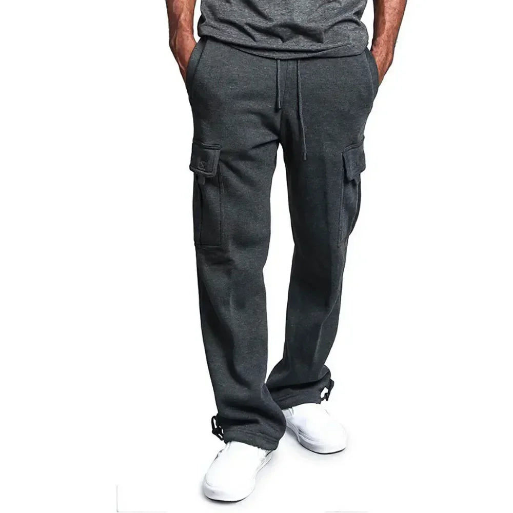 Men's Cargo Pants Loose Drawstring Sweatpants.