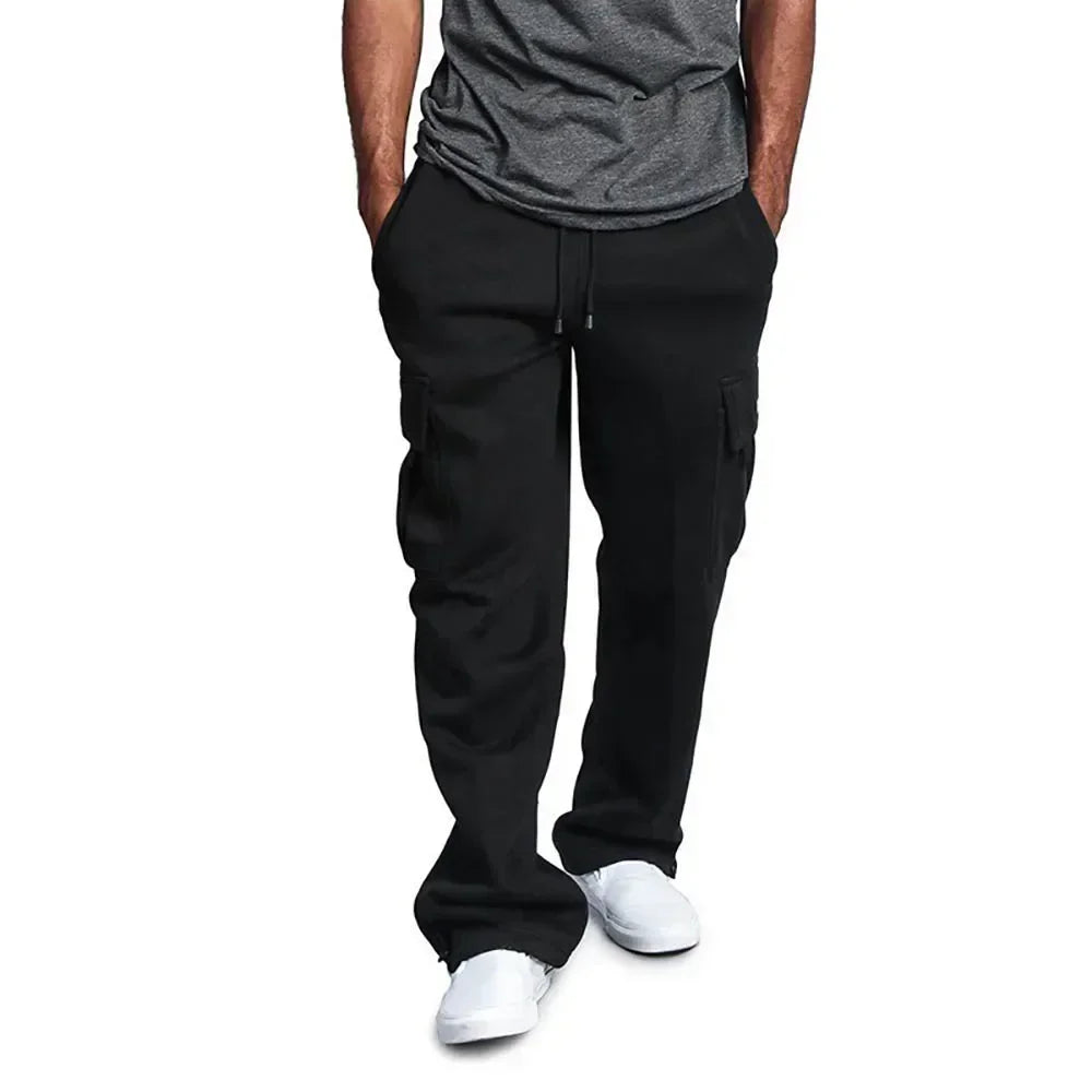 Men's Cargo Pants Loose Drawstring Sweatpants.